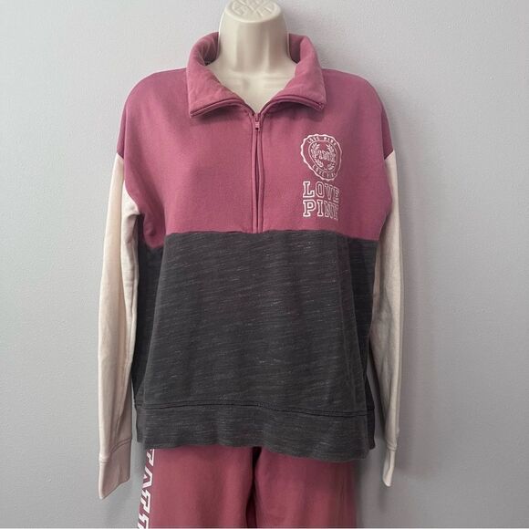 PINK Victoria's Secret 2-Piece Sweat Suit Size S/M - Picture 2 of 14